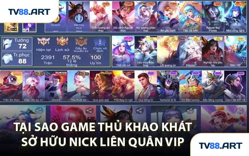 Tại Sao Game Thủ Khao Khát Sở Hữu Nick Liên Quân VIP